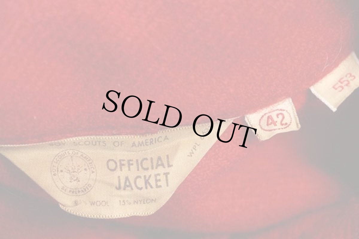 画像4: 60s BSA ボーイスカウト パッチ付き ウールシャツジャケット 赤 42 (4)