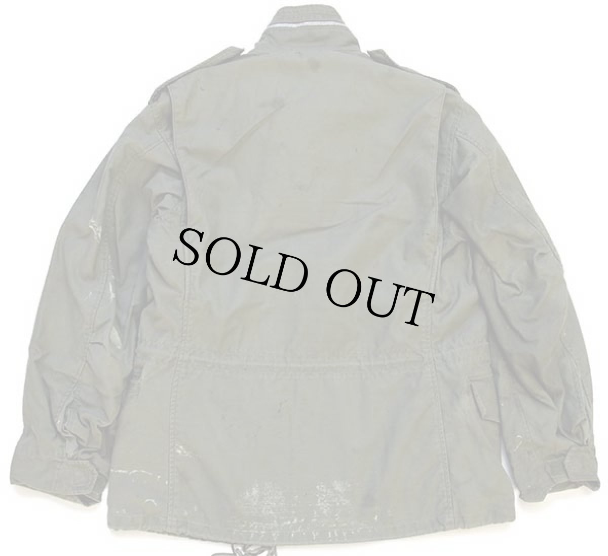 画像2: 60s 米軍 U.S.ARMY パッチ付き M-65 フィールドジャケット 2nd ペンキ飛び オリーブグリーン S-S★ALPHAアルファ (2)