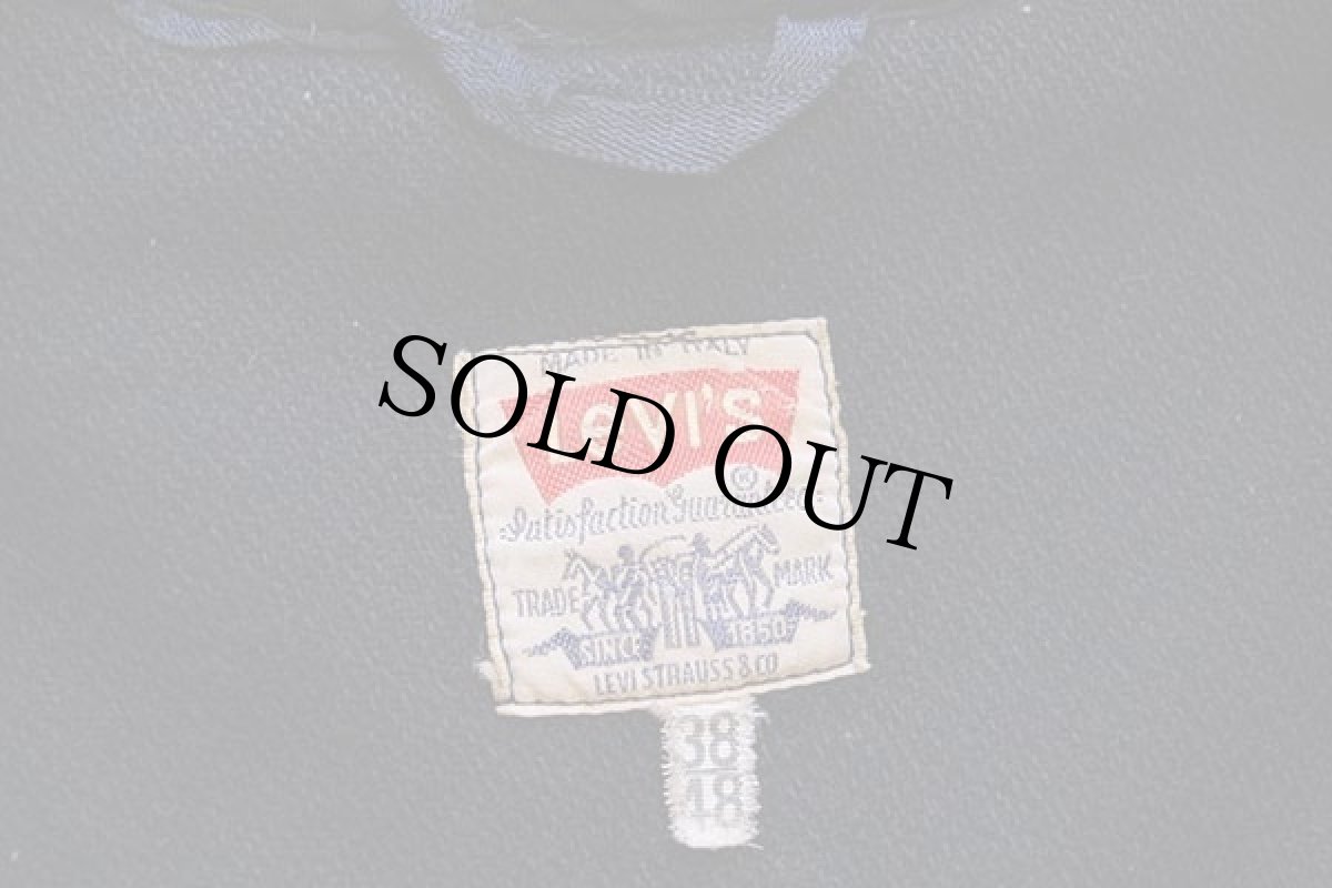 画像4: 80s イタリア製 Levi'sリーバイス メルトン ウール ダッフルコート 濃紺 38/48★ユーロ (4)