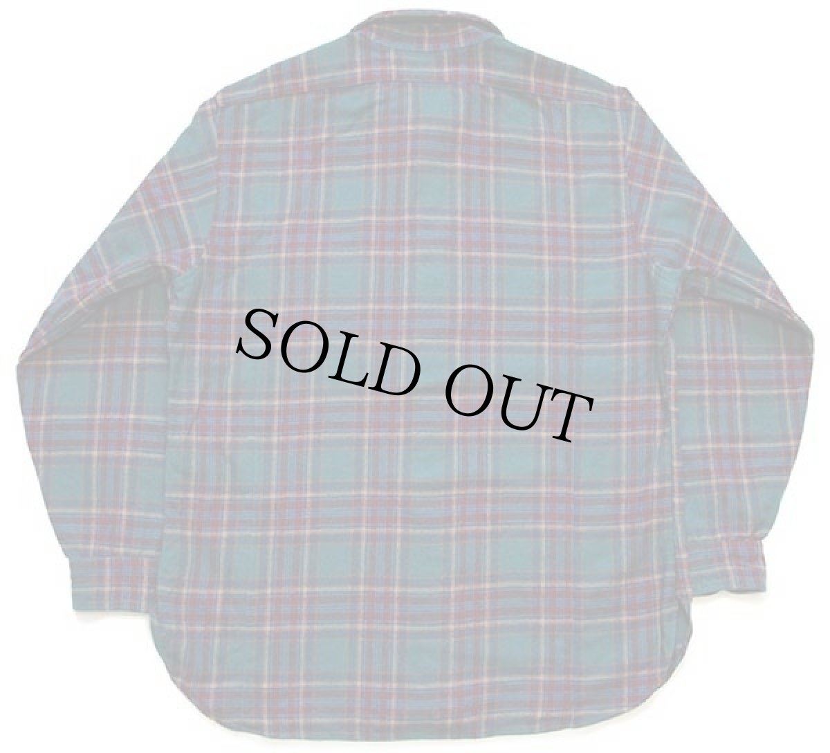 画像2: 70s USA製 PENDLETONペンドルトン タータンチェック エルボーパッチ付き ウールシャツ XL (2)