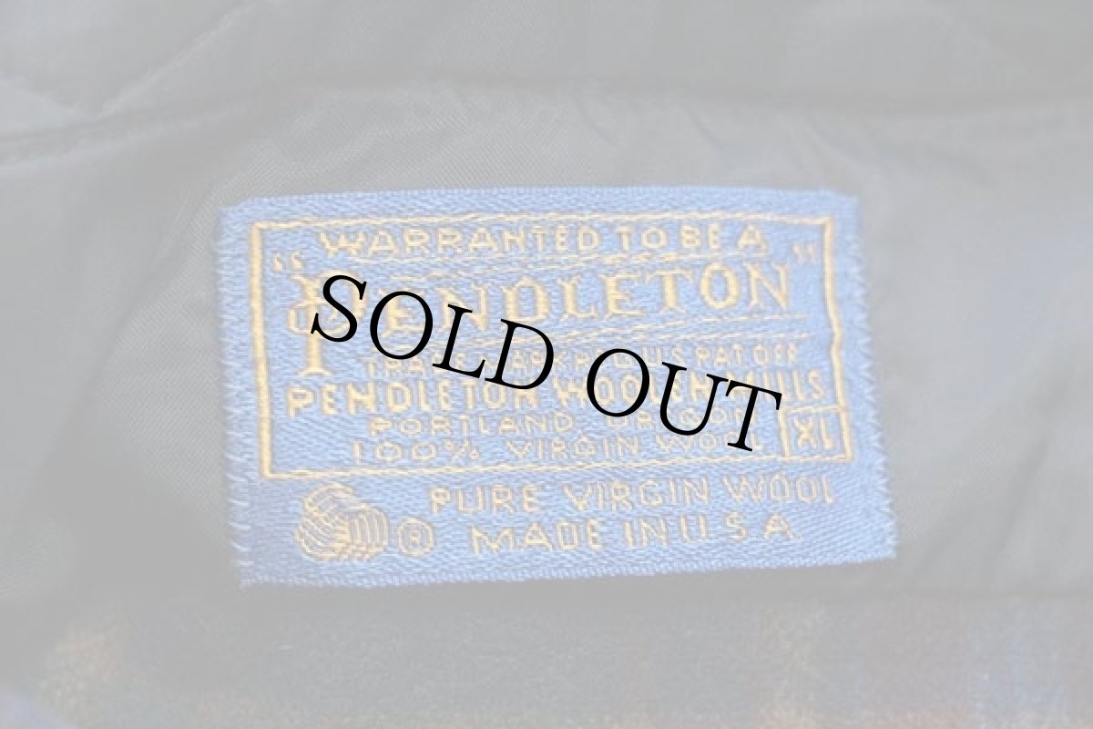 画像4: 70s USA製 PENDLETONペンドルトン タータンチェック エルボーパッチ付き ウールシャツ XL (4)