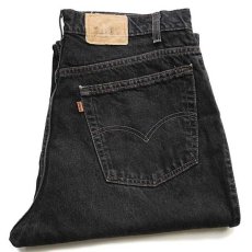 画像1: 90s USA製 Levi'sリーバイス SIGNATURE 545 ブラック デニムパンツ w38 L30 (1)