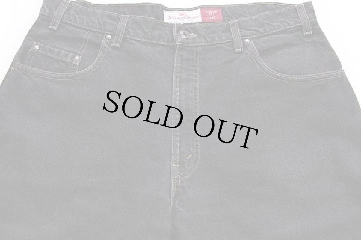 画像4: 90s USA製 Levi'sリーバイス SIGNATURE 545 ブラック デニムパンツ w38 L30 (4)
