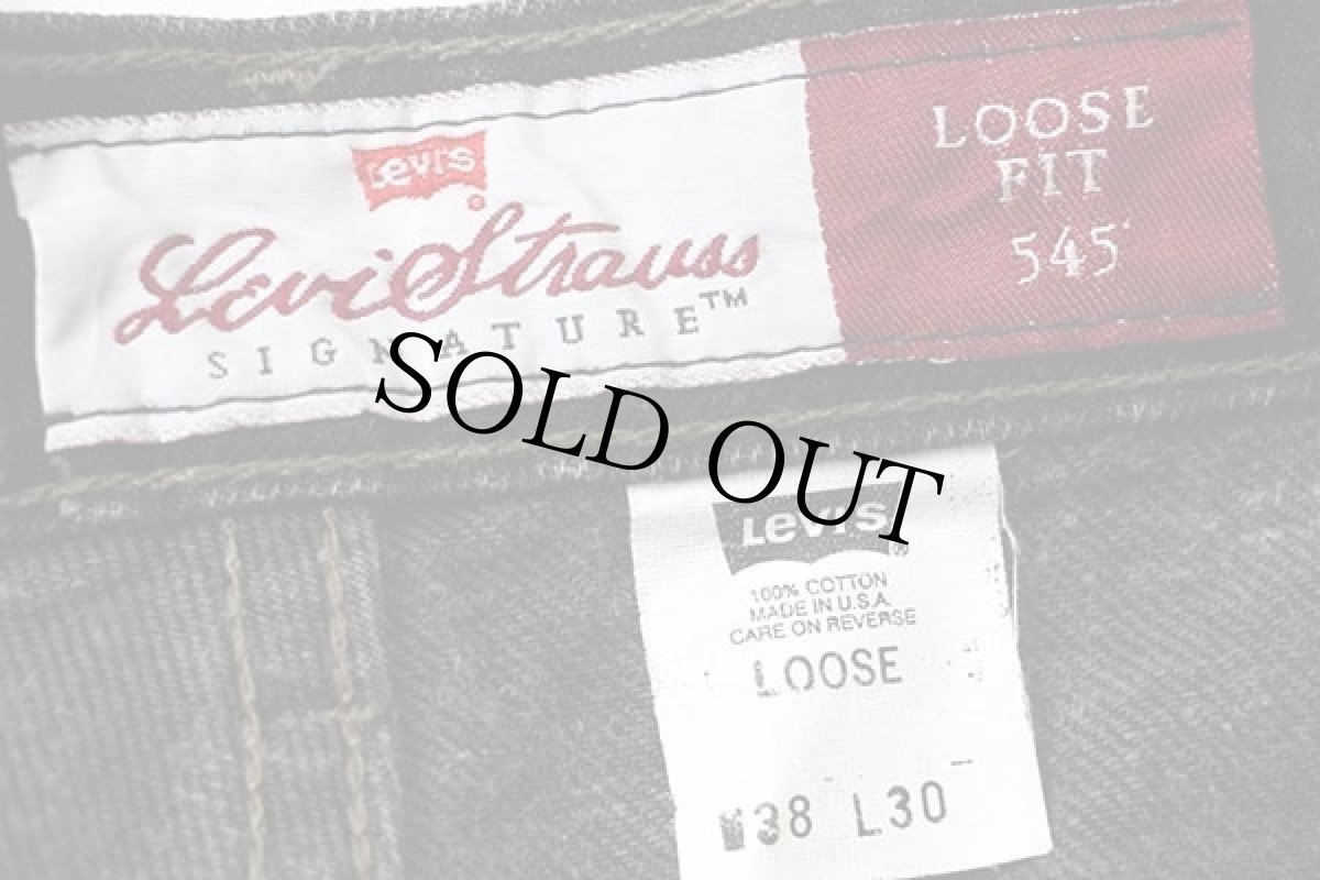 画像7: 90s USA製 Levi'sリーバイス SIGNATURE 545 ブラック デニムパンツ w38 L30 (7)