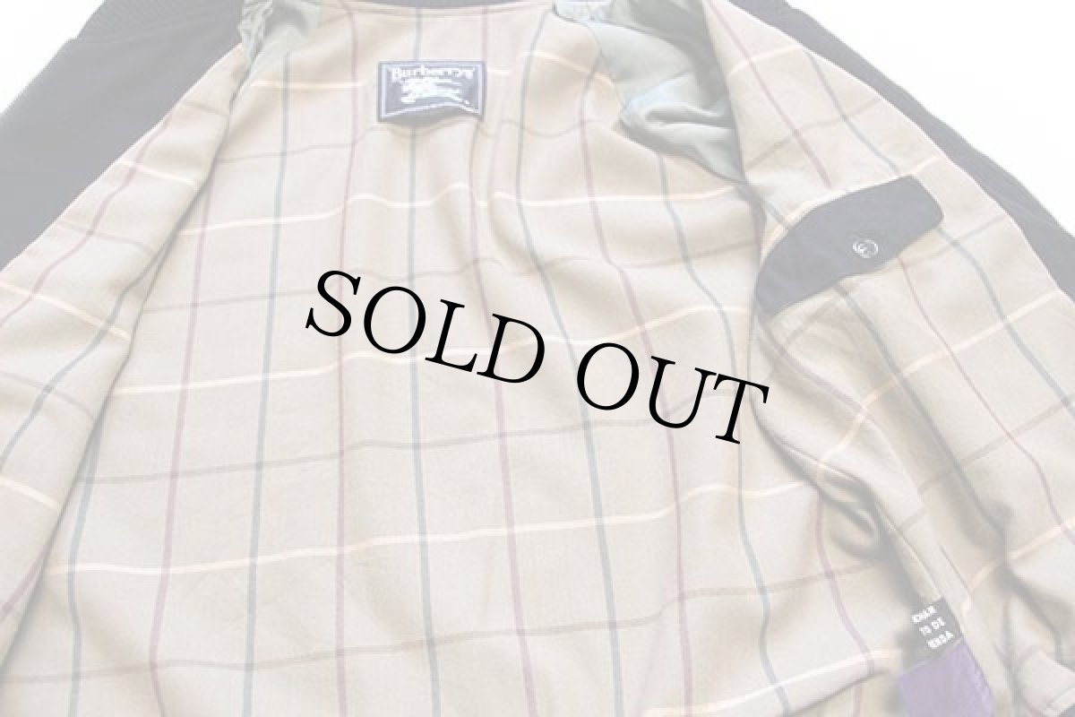 画像6: スペイン製 Burberrysバーバリー PRORSUM チェックライナー ウールジャケット ナス紺 (6)