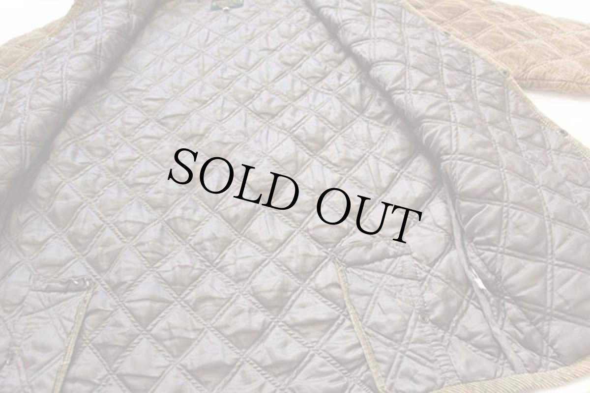 画像5: IVO RUGGERI コットン コーデュロイ キルティングジャケット 茶 M (5)