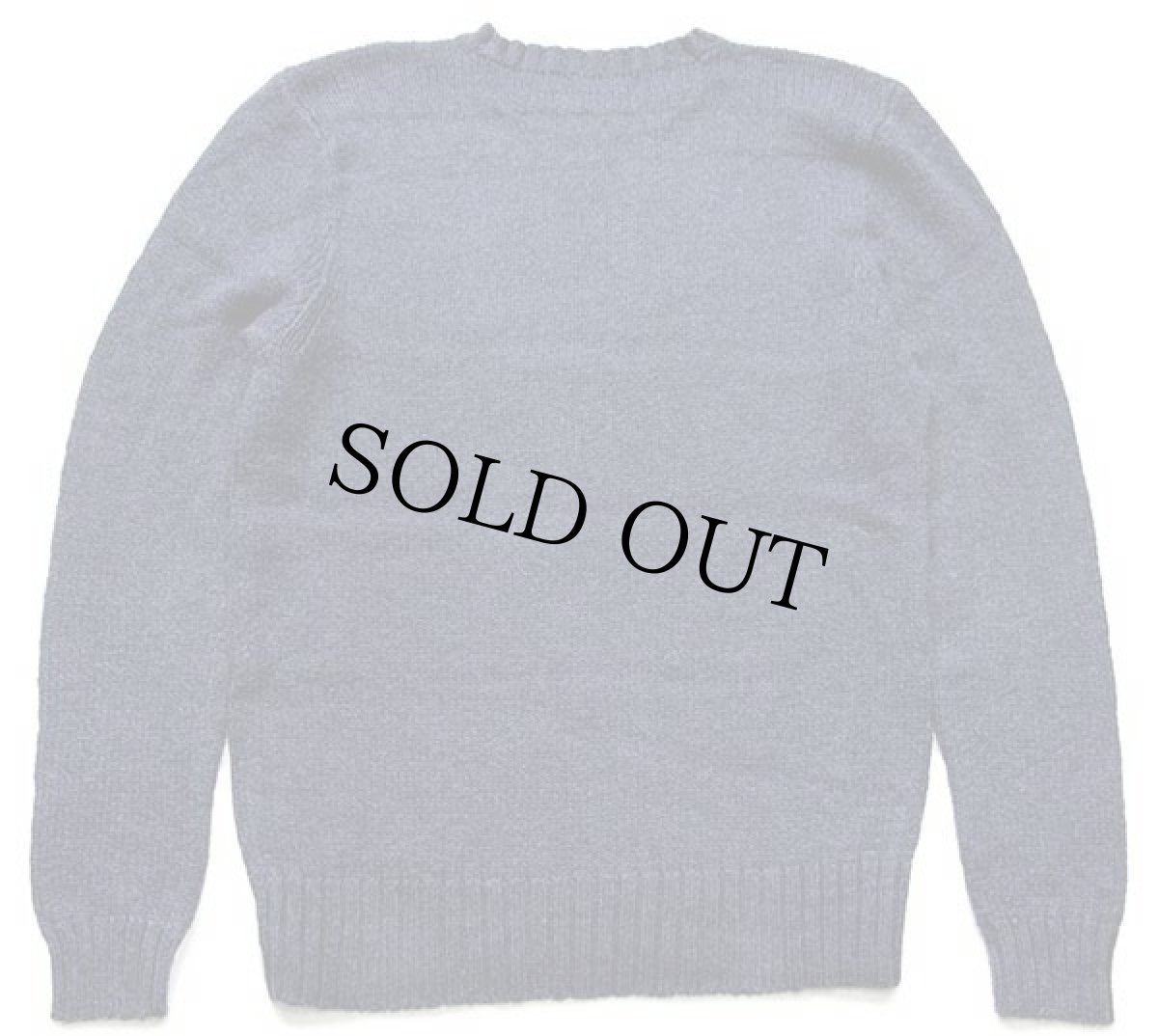 画像2: 00s ポロ ラルフローレン ワンポイント コットン×リネンニット セーター インディゴ M (2)