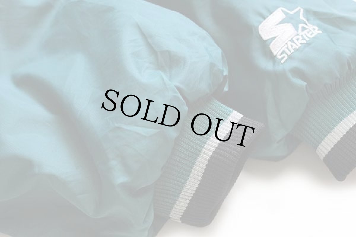 画像6: 90s STARTERスターター NFL EAGLES 刺繍 プルオーバー 中綿入り ナイロンパーカー 緑 XL (6)