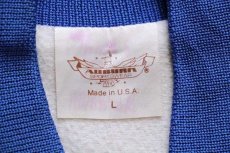 画像4: 80s USA製 AUBURN EATON 刺繍 ツートン 切り替え ジャケット カーキ×青 L (4)