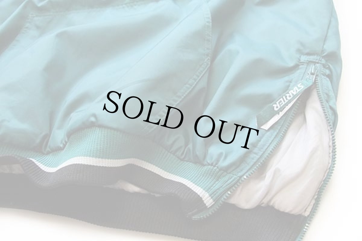 画像5: 90s STARTERスターター NFL EAGLES 刺繍 プルオーバー 中綿入り ナイロンパーカー 緑 XL (5)