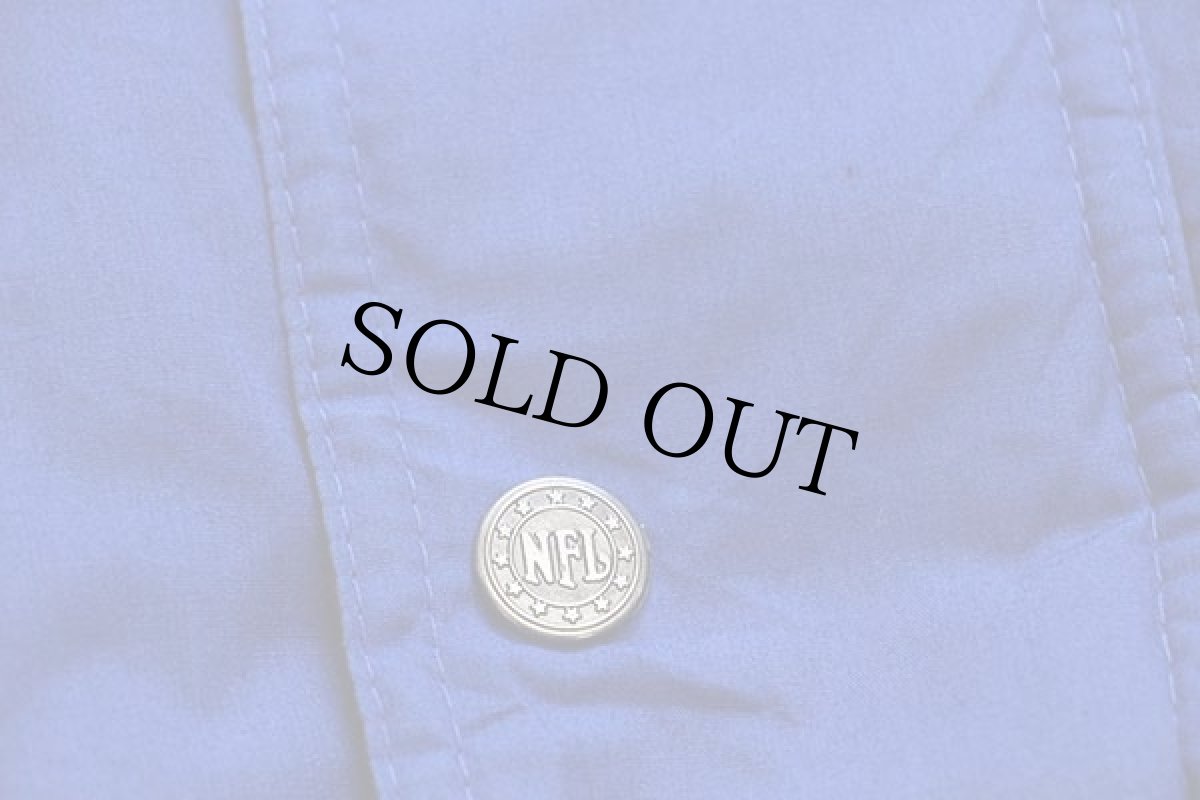 画像6: 90s TURBO NFL GIANTS 刺繍 ツートン 切り替え 中綿入り ナイロンジャケット 青×赤 M (6)