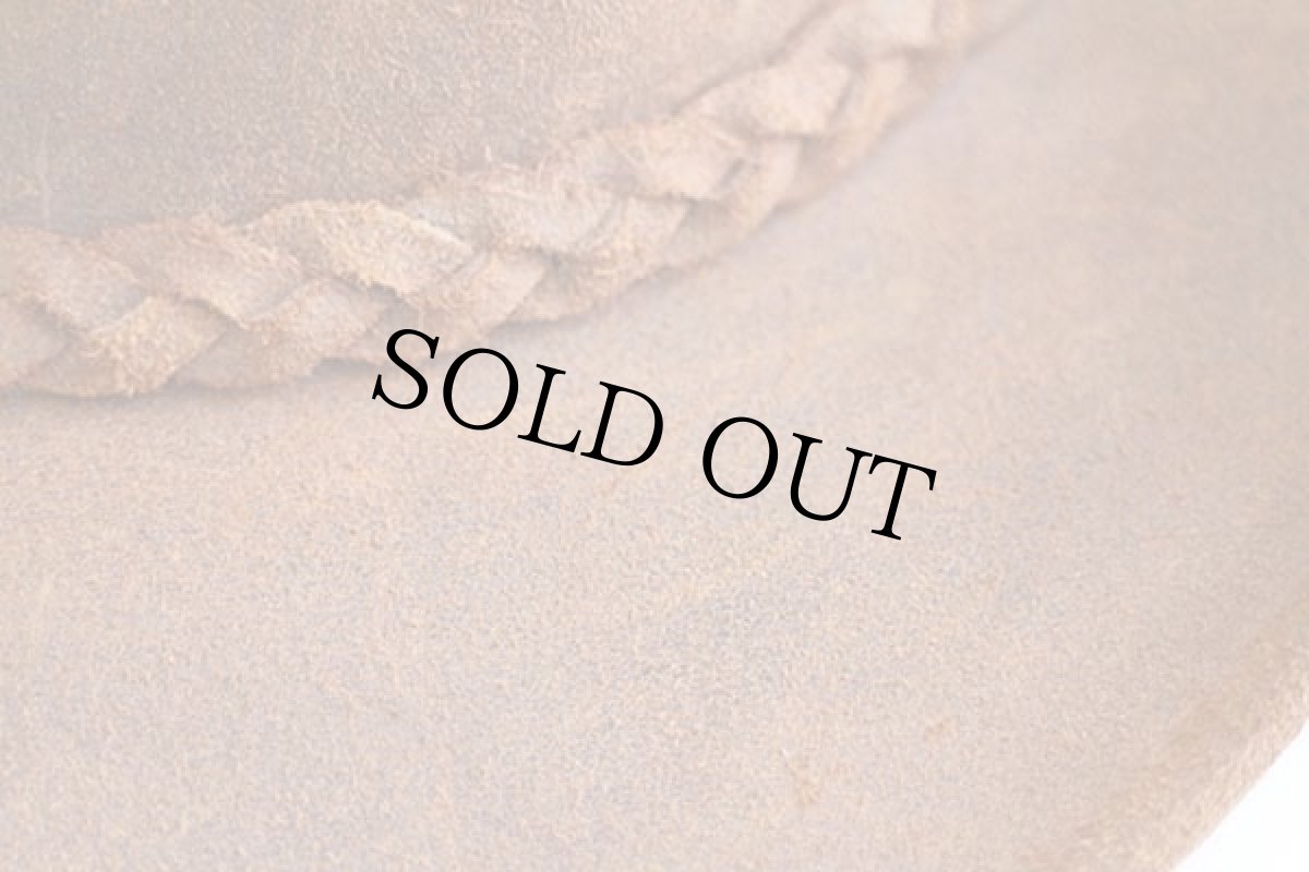 画像9: USA製 MINNETONKAミネトンカ スエードレザーハット 茶 M (9)