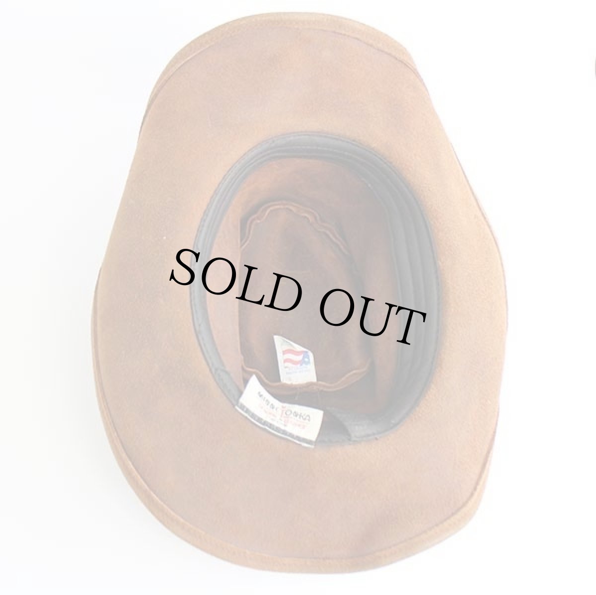 画像4: USA製 MINNETONKAミネトンカ スエードレザーハット 茶 M (4)