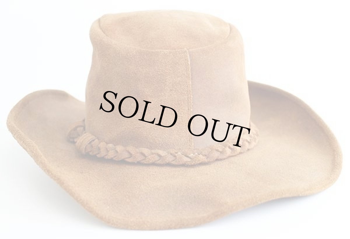 画像2: USA製 MINNETONKAミネトンカ スエードレザーハット 茶 M (2)