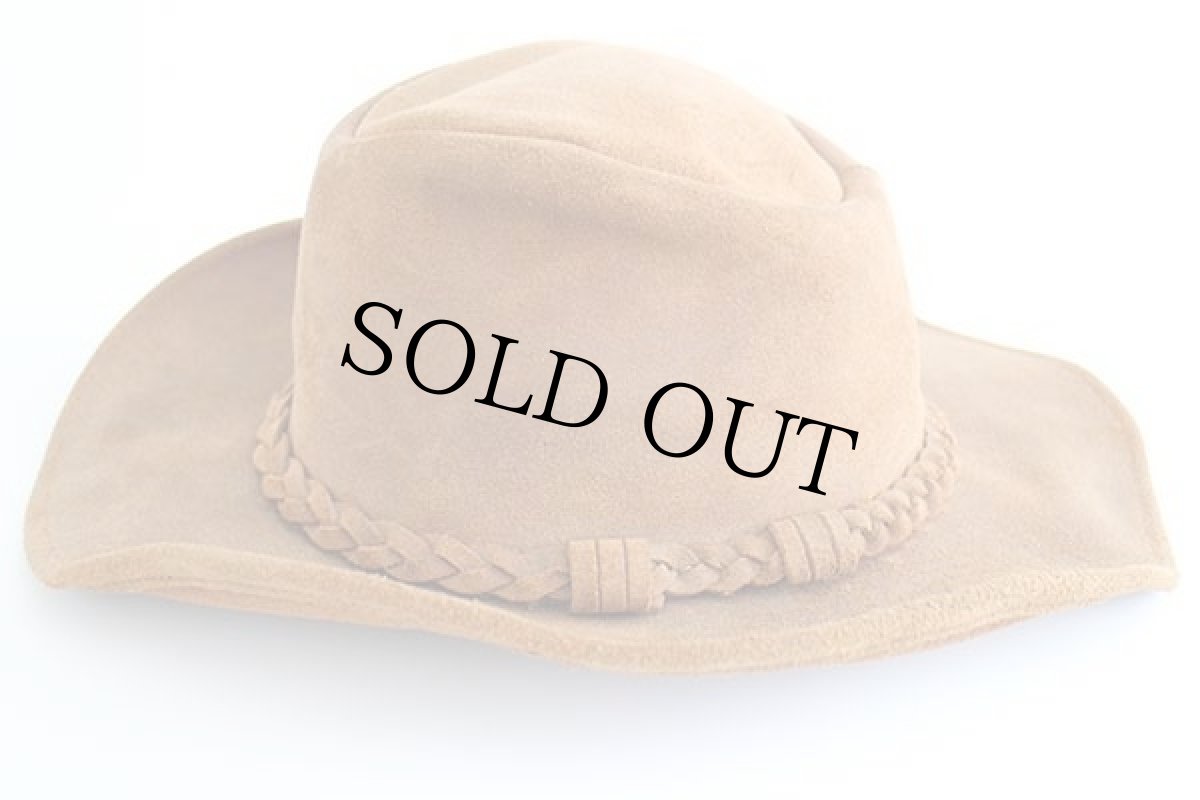 画像3: USA製 MINNETONKAミネトンカ スエードレザーハット 茶 M (3)