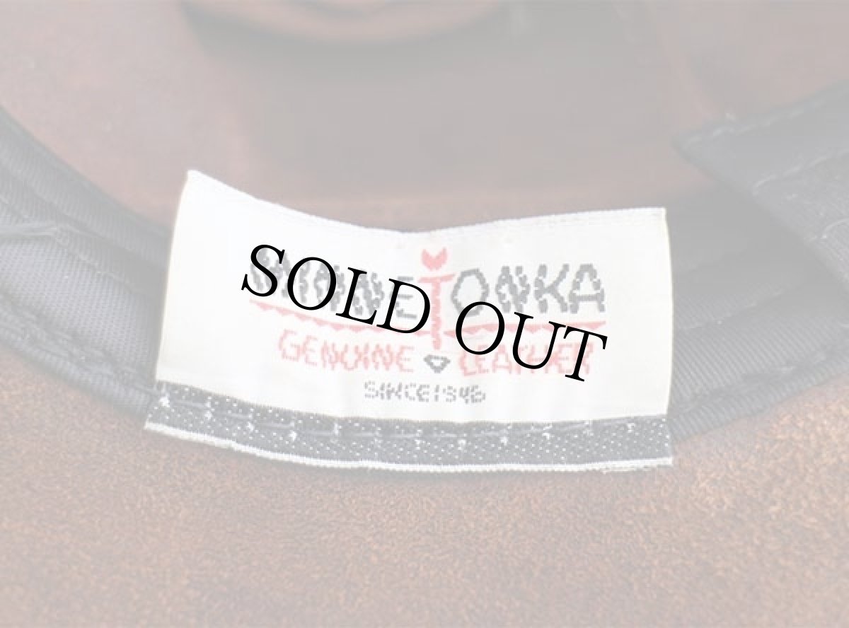 画像5: USA製 MINNETONKAミネトンカ スエードレザーハット 茶 M (5)