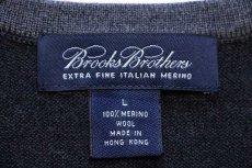 画像4: 90s Brooks Brothersブルックスブラザーズ Vネック メリノウールニット ベスト セーター チャコールグレー L (4)