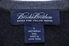 画像4: 90s Brooks Brothersブルックスブラザーズ Vネック メリノウールニット ベスト セーター チャコールグレー L (4)