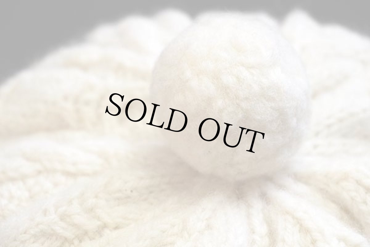 画像6: THE SCOTCH HOUSE ケーブル編み ウールニット ベレー帽 ナチュラル (6)