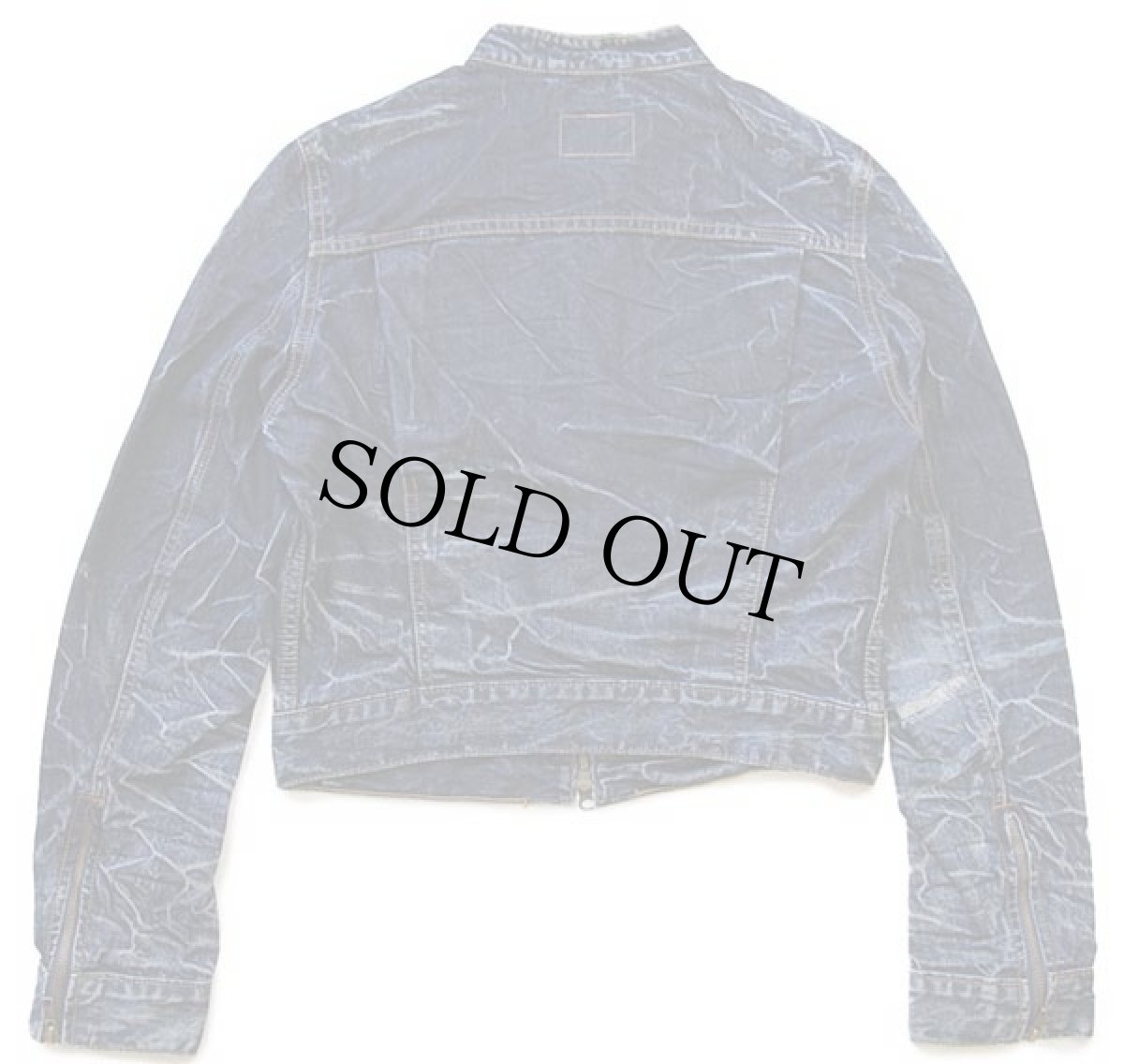 画像2: Levi'sリーバイス 73673 スタンドカラー シワ&色落ち加工 デニムジャケット M★ユーロ (2)