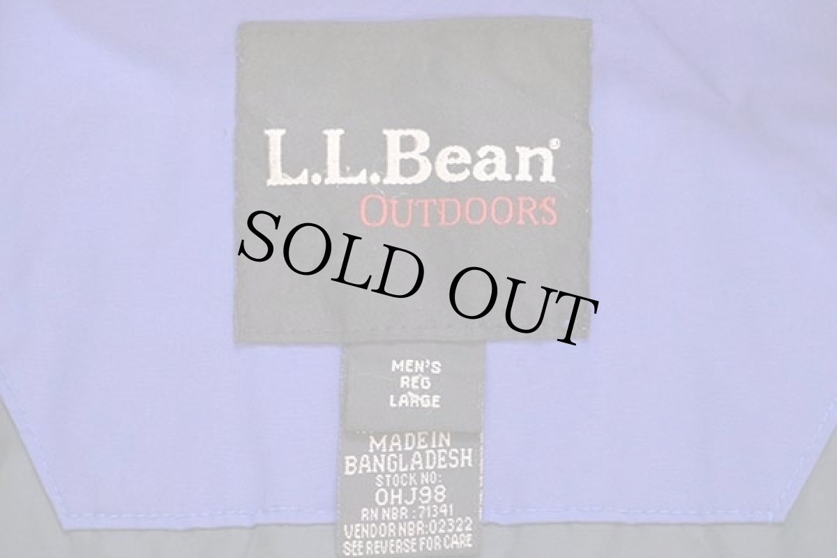 画像4: 00s L.L.Bean OUTDOORS PRIMALOFTプリマロフト 中綿入り ナイロン マウンテンジャケット 青 L (4)
