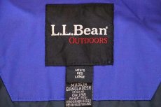 画像4: 00s L.L.Bean OUTDOORS PRIMALOFTプリマロフト 中綿入り ナイロン マウンテンジャケット 青 L (4)