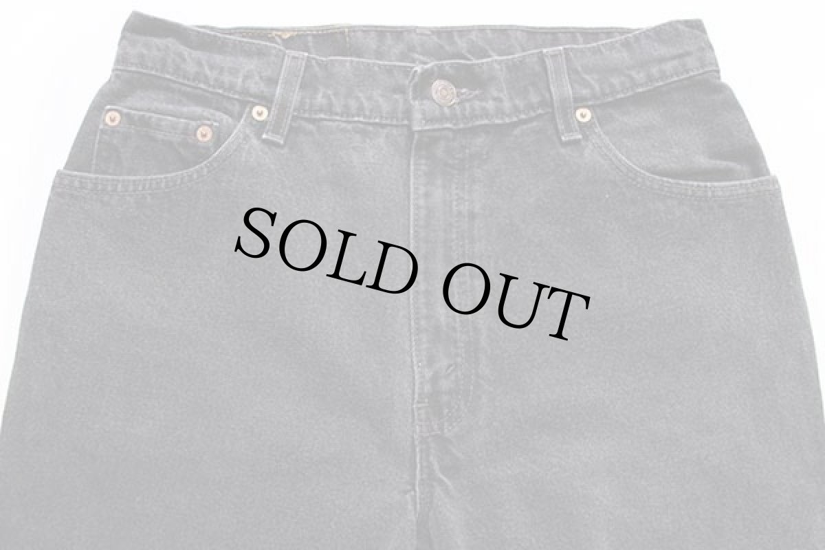 画像4: 90s USA製 Levi'sリーバイス 550 ブラック デニムパンツ 12 REG.L★107 (4)