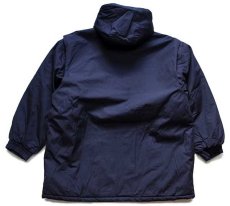 画像2: RED KAPレッドキャップ UNITEDパッチ フード付き 中綿入り ナイロンジャケット 紺 XL (2)