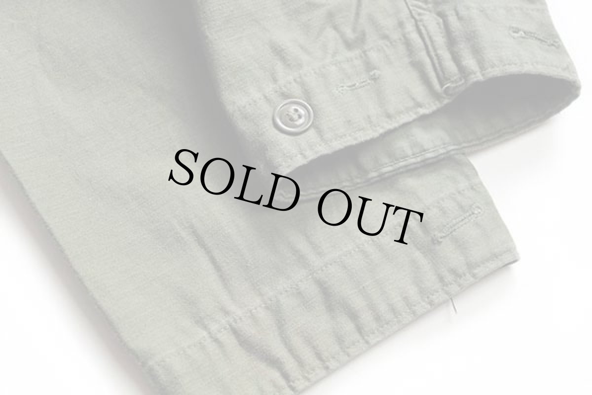 画像8: 80s 米軍 U.S.ARMY コットンサテン カバーオール オールインワン オリーブグリーン XL★つなぎ (8)