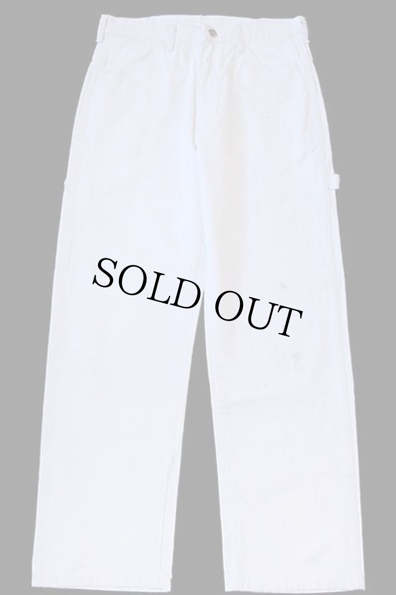 画像2: 80s USA製 BIG BENビッグベン ダック地 ペインターパンツ ペンキ飛び 生成り w32 L30★Wranglerラングラー (2)