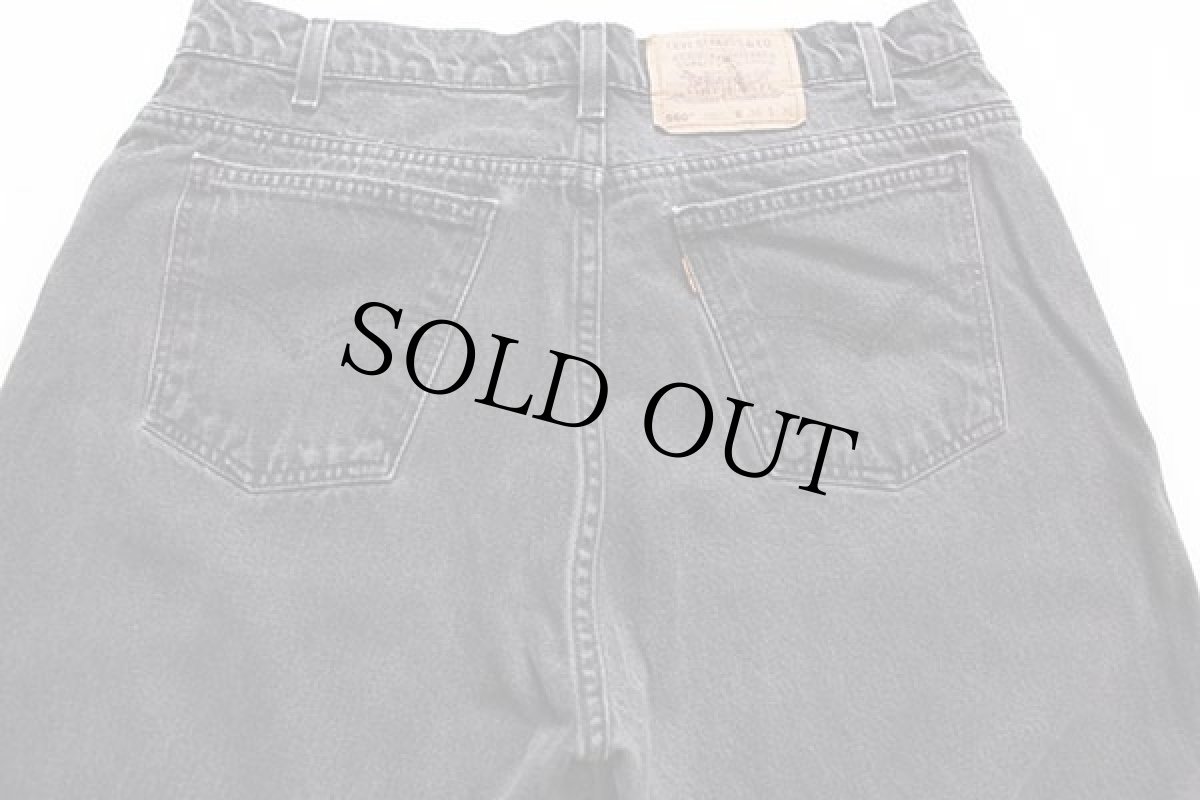 画像4: 90s メキシコ製 Levi'sリーバイス 560 ブラック デニムパンツ w36 L30★24 (4)