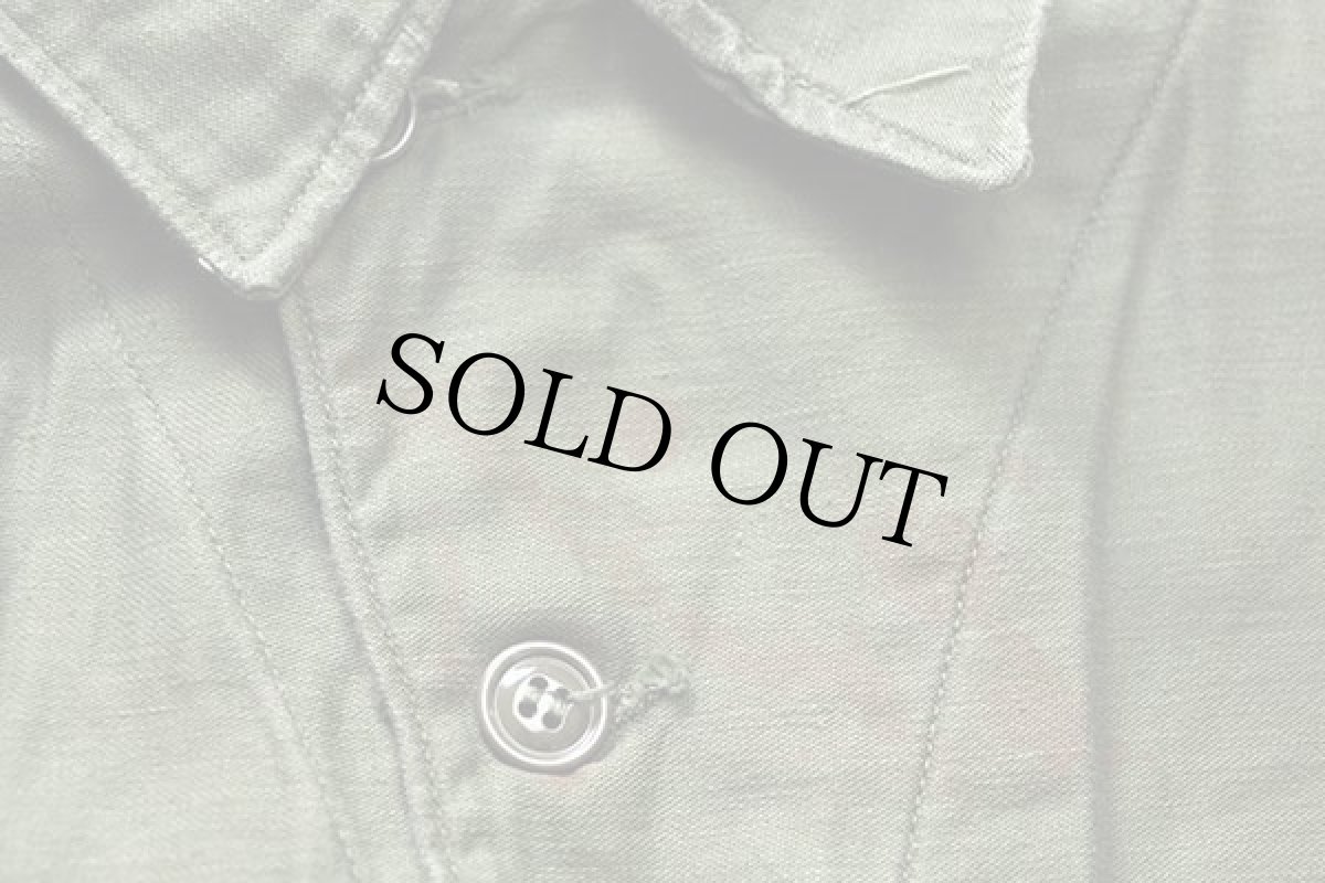 画像7: 80s 米軍 U.S.ARMY コットンサテン カバーオール オールインワン オリーブグリーン XL★つなぎ (7)