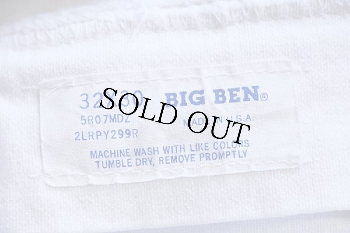 画像6: 80s USA製 BIG BENビッグベン ダック地 ペインターパンツ ペンキ飛び 生成り w32 L30★Wranglerラングラー (6)