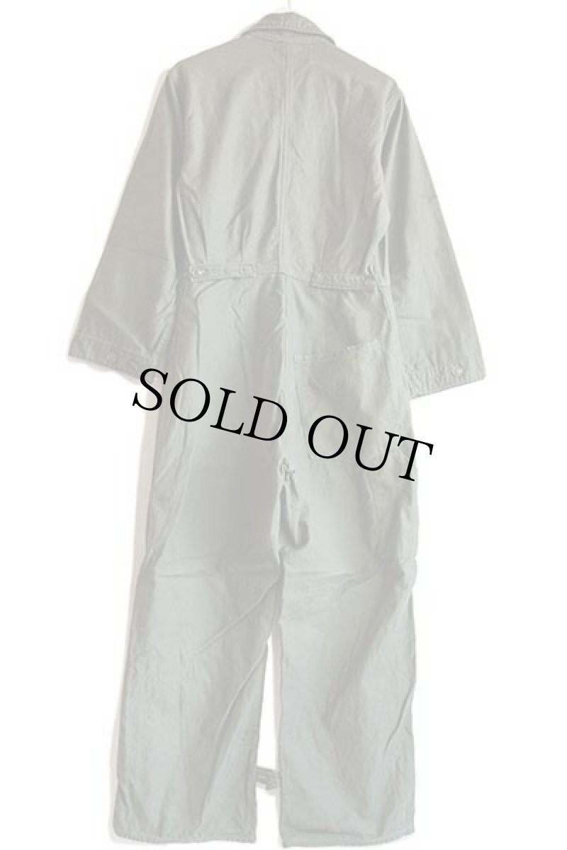 画像3: 80s 米軍 U.S.ARMY コットンサテン カバーオール オールインワン オリーブグリーン S★つなぎ (3)