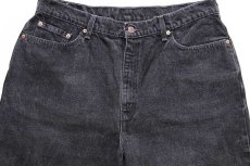 画像4: 90s USA製 Levi'sリーバイス 550 ブラック デニムパンツ 18W L★104 (4)