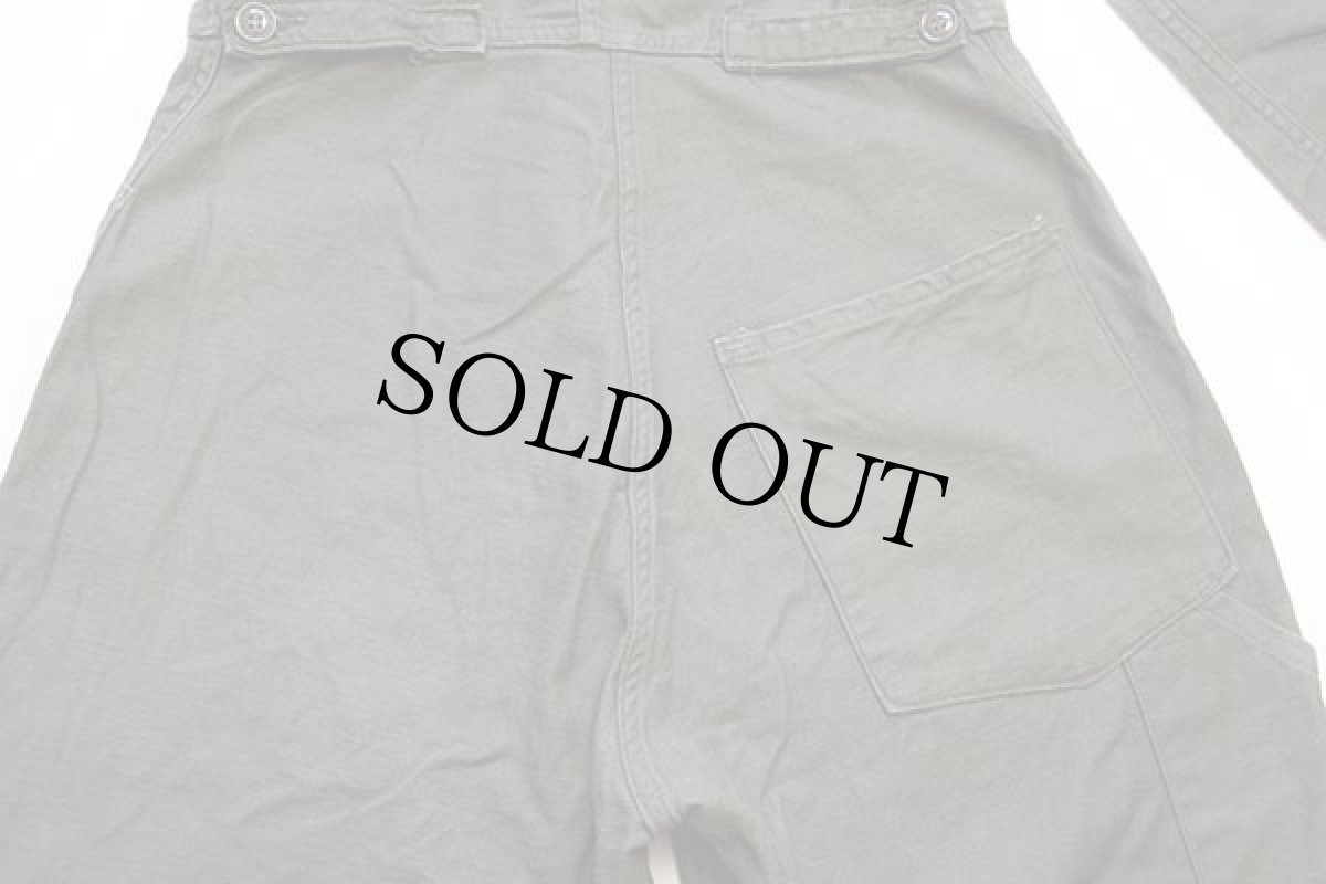 画像6: 80s 米軍 U.S.ARMY コットンサテン カバーオール オールインワン オリーブグリーン S★つなぎ (6)