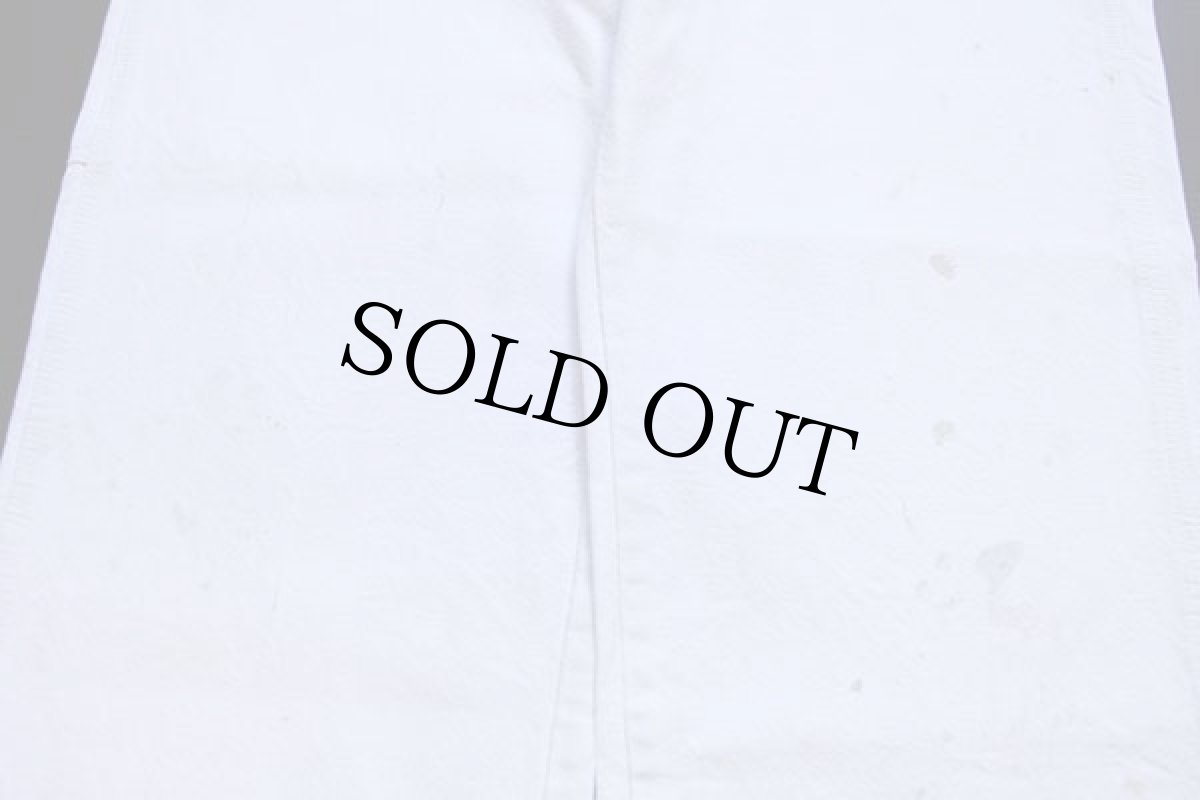 画像7: 80s USA製 BIG BENビッグベン ダック地 ペインターパンツ ペンキ飛び 生成り w32 L30★Wranglerラングラー (7)