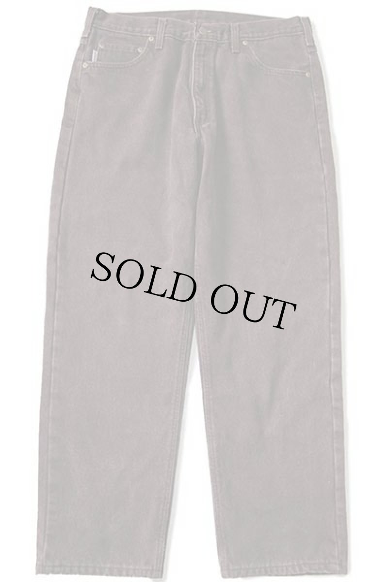 画像2: 00s メキシコ製 carharttカーハート チェック ネルライナー カラーデニムパンツ 焦げ茶 w36 (2)