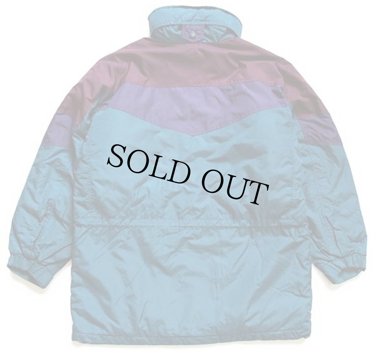 画像2: 90s Columbiaコロンビア マルチカラー 切り替え 中綿入り ナイロンジャケット W-M (2)