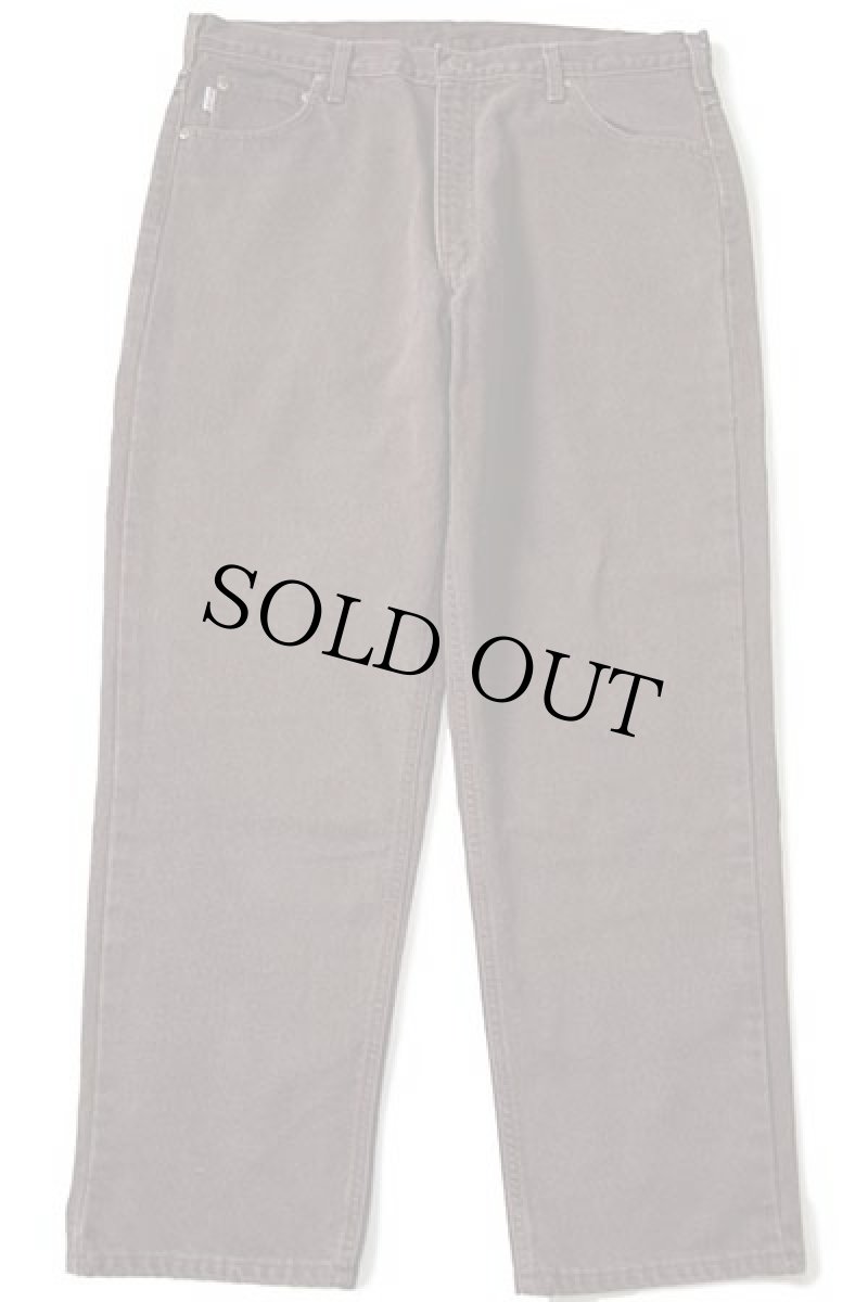 画像2: 00s メキシコ製 carharttカーハート チェック ネルライナー カラーデニムパンツ 焦げ茶 w40 L32 (2)