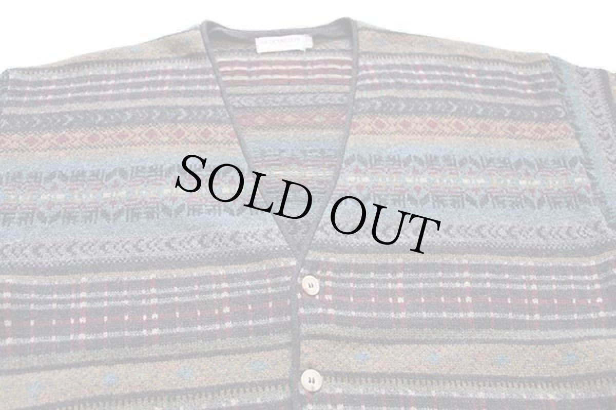 画像3: スコットランド製 HIGHLAND GLEN フェアアイル柄 ウールニット カーディガン (3)