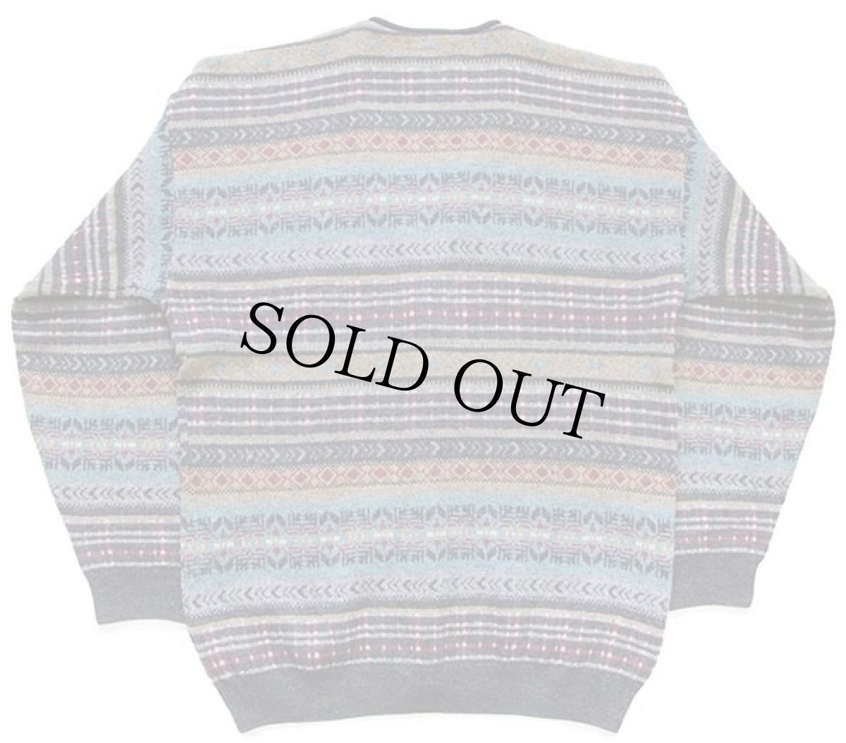 画像2: スコットランド製 HIGHLAND GLEN フェアアイル柄 ウールニット カーディガン (2)