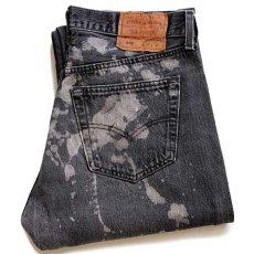 画像1: 90s オーストラリア製 Levi'sリーバイス 501 ブリーチ加工 ブラック デニムパンツ w33 L32 (1)