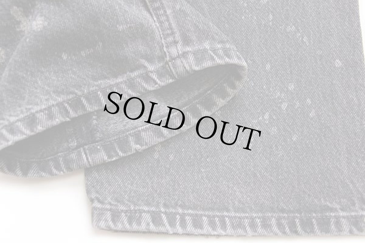 画像10: 90s オーストラリア製 Levi'sリーバイス 501 ブリーチ加工 ブラック デニムパンツ w33 L32 (10)