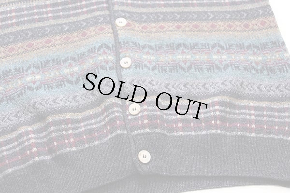 画像5: スコットランド製 HIGHLAND GLEN フェアアイル柄 ウールニット カーディガン (5)