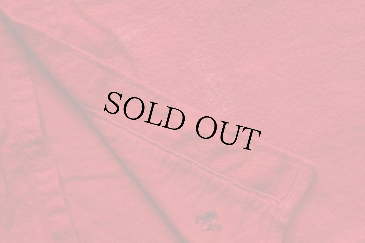 画像6: 50s PENNEY'S 無地 コットン シャモアクロスシャツ 赤 L (6)