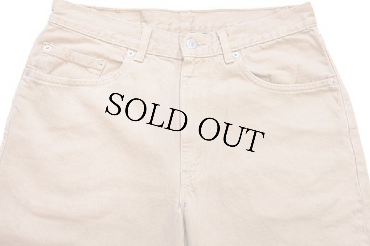 画像4: 00s USA製 Levi'sリーバイス 550 カラーデニムパンツ 後染め カーキ w34 L32 (4)