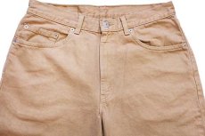 画像4: 00s USA製 Levi'sリーバイス 550 カラーデニムパンツ 後染め カーキ w34 L32 (4)