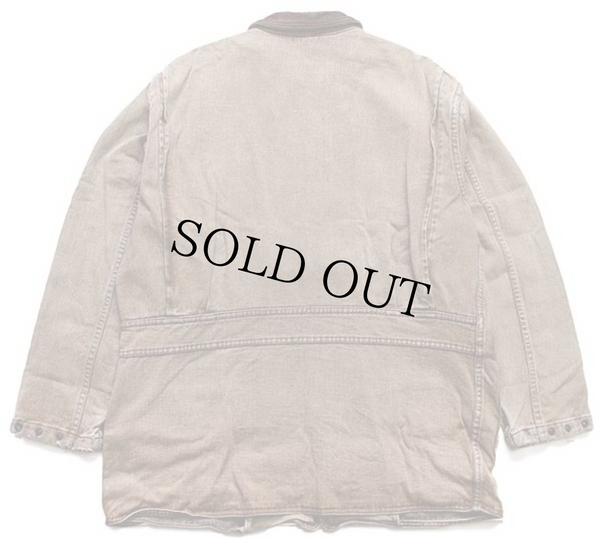 画像2: 90s Woolrichウールリッチ カラーデニム フィールドコート 茶 フェード★ジャケット (2)