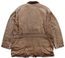 画像2: 90s Woolrichウールリッチ カラーデニム フィールドコート 茶 フェード★ジャケット (2)